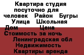 Квартира студия посуточно для 1-2 человек › Район ­ Бугры › Улица ­ Школьная  › Дом ­ 11/2 › Цена ­ 1 000 › Стоимость за ночь ­ 1 000 - Ленинградская обл. Недвижимость » Квартиры аренда посуточно   . Ленинградская обл.